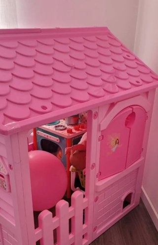 Casita de juegos infantil rosa princesas