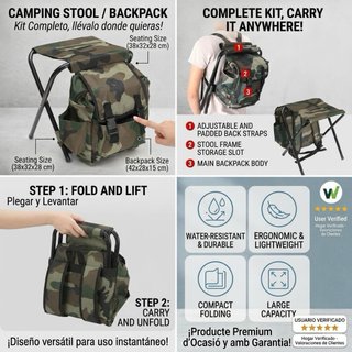 Silla-Mochila Camping