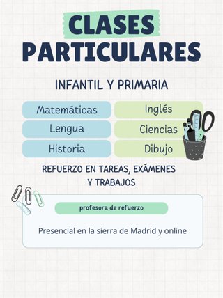 Clases particulares primaria y la ESO