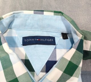 Camisa Tommy Hilfiger Cuadros Verde y Azul