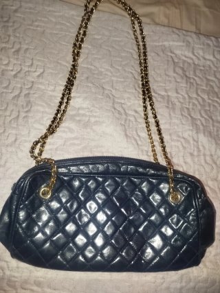 Bolso de fiesta azul y dorado