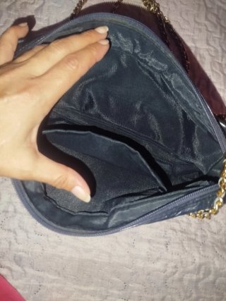 Bolso de fiesta azul y dorado