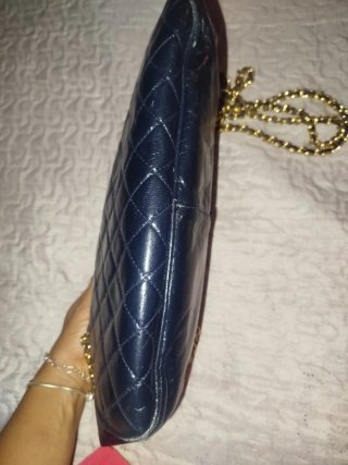 Bolso de fiesta azul y dorado