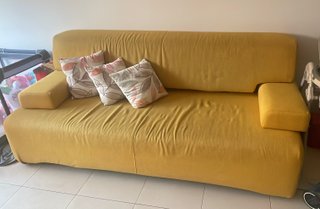 Sofá Cama Amarillo 3 Plazas