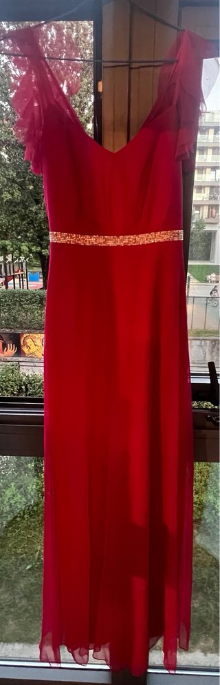 Vestido de fiesta largo con pedrería