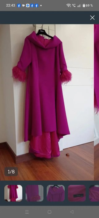 Vestido de madrina color buganvilla