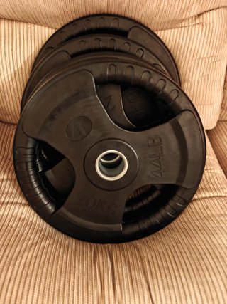 Pack gimnasio: Barra y discos(20, 10, 5 y 2,5kg)