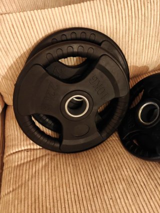 Pack gimnasio: Barra y discos(20, 10, 5 y 2,5kg)