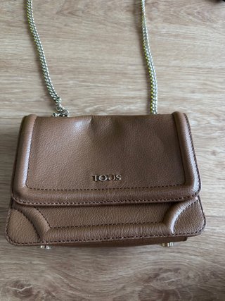 Bolso Tous Camel Piel Cadena Plata