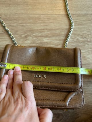 Bolso Tous Camel Piel Cadena Plata
