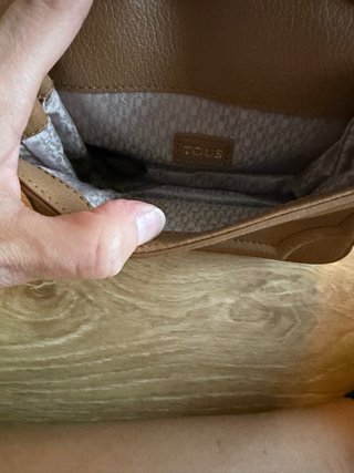 Bolso Tous Camel Piel Cadena Plata