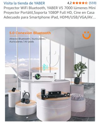 Proyector Yaber V5 7000 lúmenes Blanco
