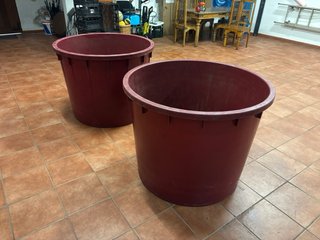 Depósito plástico vino 2 cubas + mangueras 500L