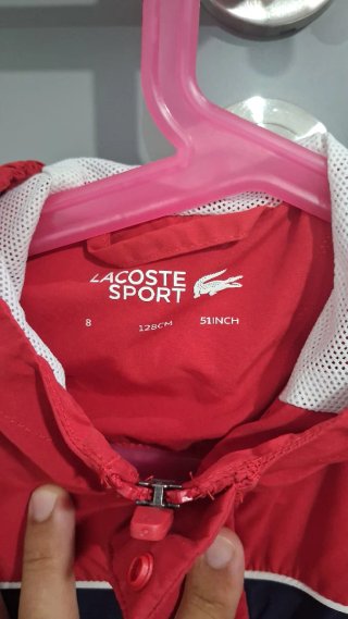Sudadera Lacoste Roja y Azul Talla 8