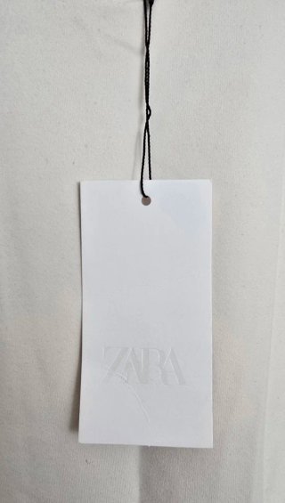 Abito corto Zara ecru/bianco sporco taglia M