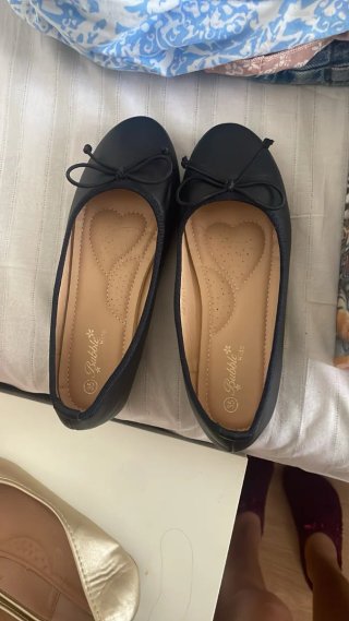 Pack de bailarinas negras y doradas talla 35