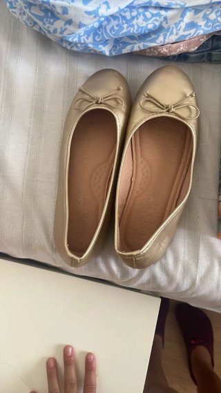 Pack de bailarinas negras y doradas talla 35
