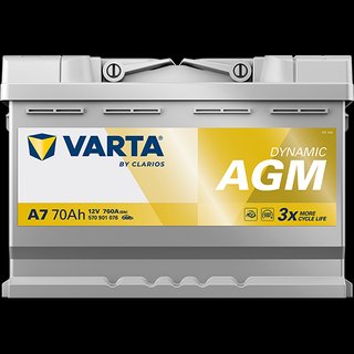 Batería VARTA Dynamic AGM 70Ah 760A 12V