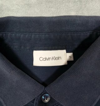 Camisa Polo Calvin Klein Azul Marino CK Logo