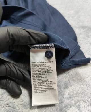 Camisa Polo Calvin Klein Azul Marino CK Logo