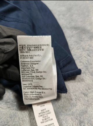 Camisa Polo Calvin Klein Azul Marino CK Logo
