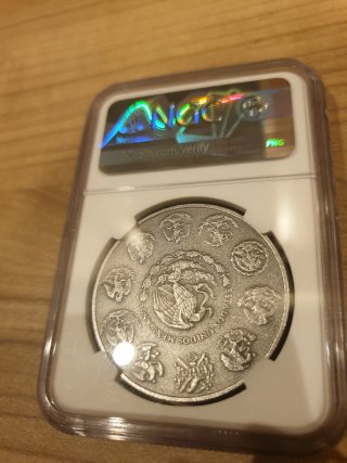 Libertad 2018 Onza Plata Antique Finish NGC MS70