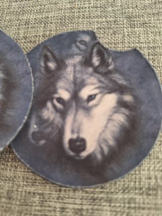 2 posavasos de coche lobo