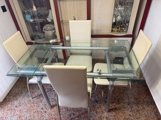 Sillas Comedor Beige Piel Sintética