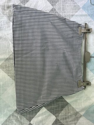 Falda de cuadros blanco y negro