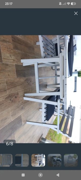 Sillas de madera grises 4 unidades