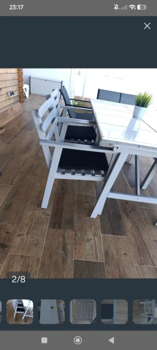 Sillas de madera grises 4 unidades