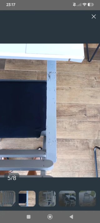 Sillas de madera grises 4 unidades