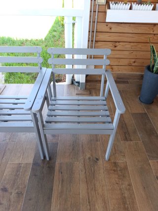 Sillas de madera grises 4 unidades