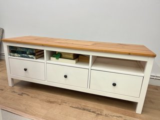 Mueble TV Ikea Hemnes Blanco/Marrón