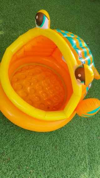 Piscina hinchable infantil pez naranja