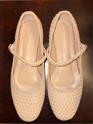 Bailarinas de rafia Glamorous beige
