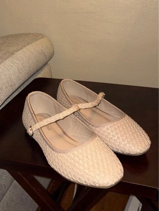 Bailarinas de rafia Glamorous beige