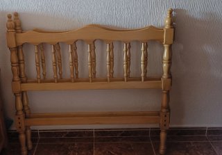 2 Cabeceros de madera 90cm