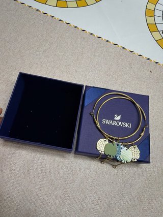 Pendientes Aro Swarovski Dorados Multicolor