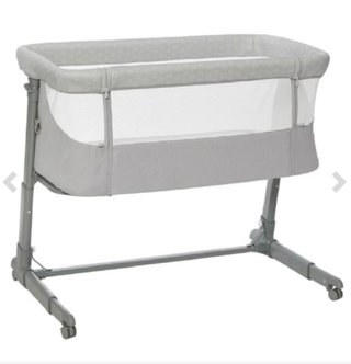 Cuna colecho-Minicuna gris con ruedas