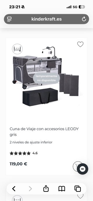 Cuna de viaje Kinderkraft