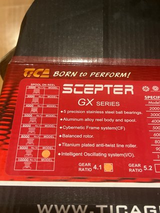 Carrete pesca Tica Scepter GX 9000