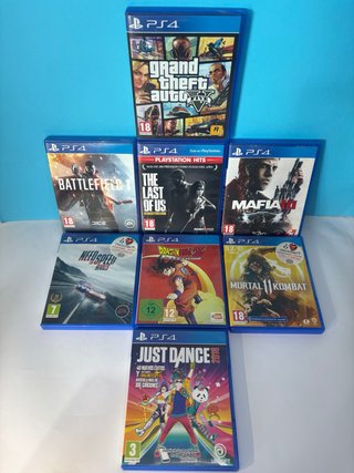 Pack 8 Juegos PS4: GTA V, Battlefield 1, The Last