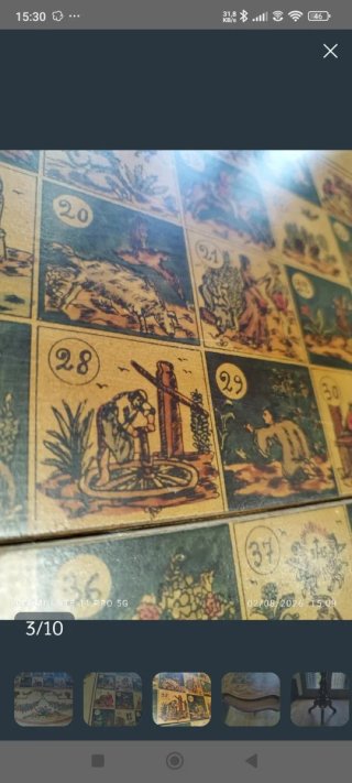 Antigua mesa de juego El Gioco del Biribisso
