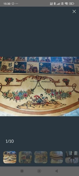 Antigua mesa de juego El Gioco del Biribisso