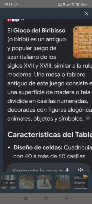Antigua mesa de juego El Gioco del Biribisso