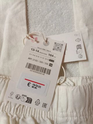 Pantalón Zara Lino Beige
