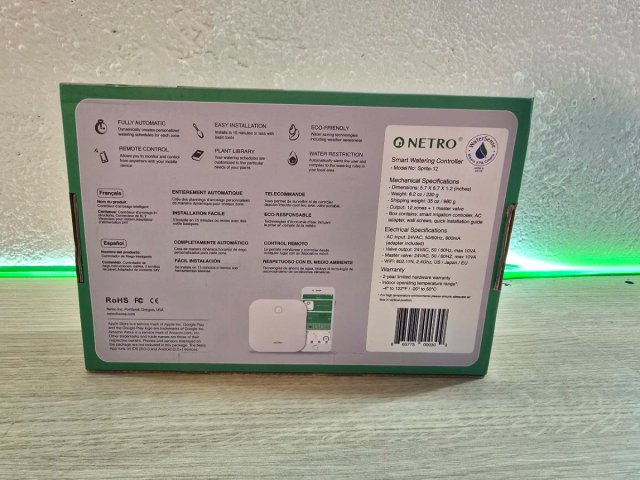 Netro Sprite Programador Riego WiFi 12 Zonas