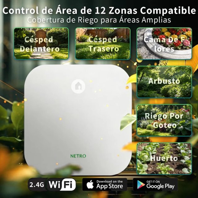 Netro Sprite Programador Riego WiFi 12 Zonas