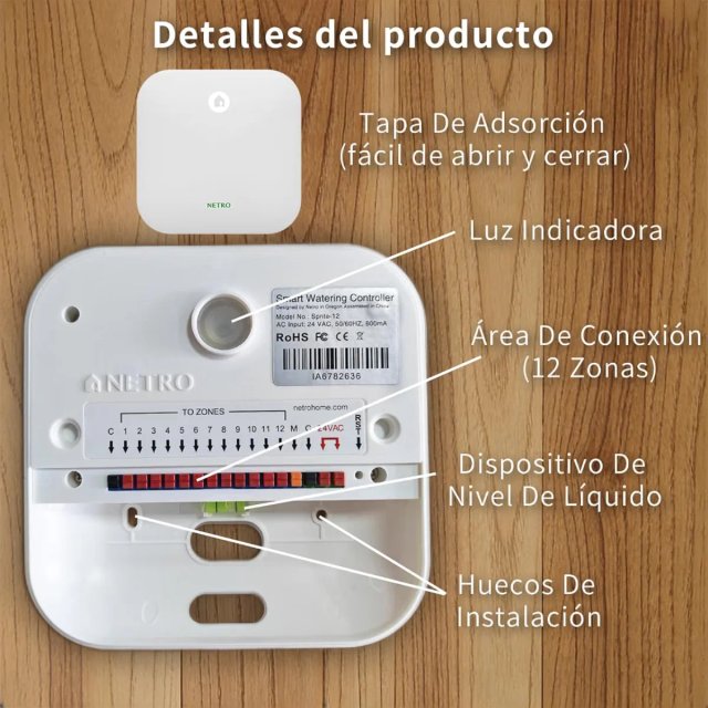 Netro Sprite Programador Riego WiFi 12 Zonas